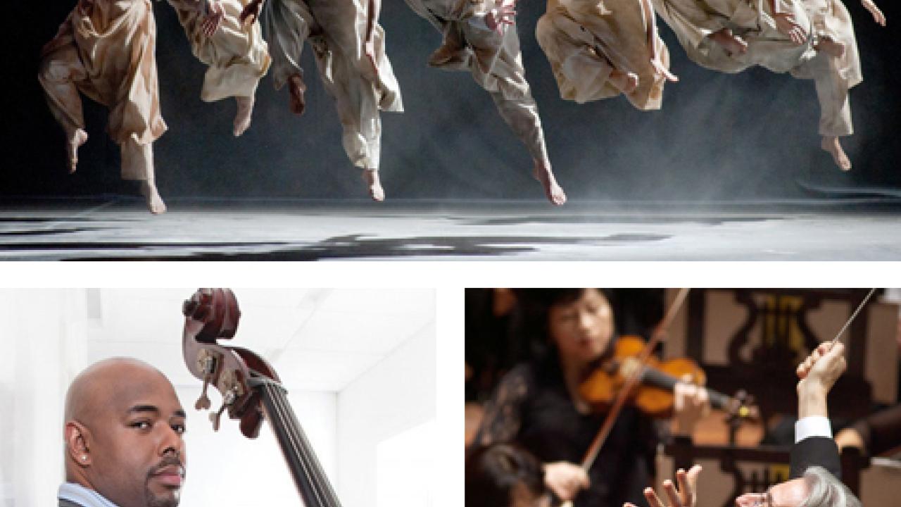 Photos (3): Akram Khan dance company, jazz musician Christian McBride and Michael Tilson Thomas, music director, San Francisco Symphony