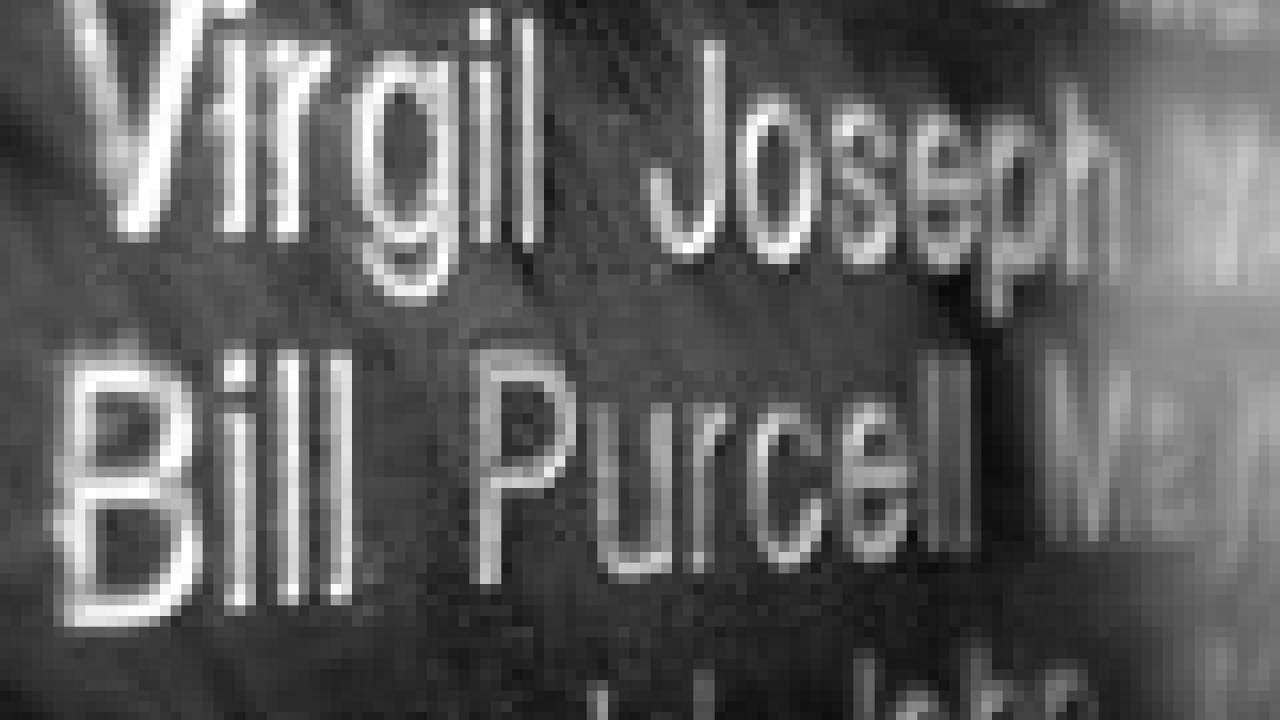 Photo above shows detail of the Aggie veterans memorial that can seen be over Phil Knox&rsquo;s right shoulder in the photo on the front page. The stainless steel memorial is next to the fireplace in the Memorial Union&rsquo;s Griffin lounge.