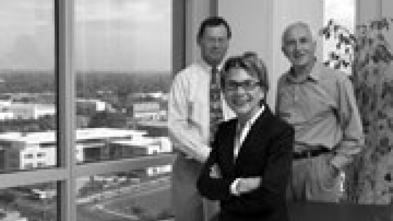 From left: Lars Berglund, Ann Bonham and Fitz-Roy Curry