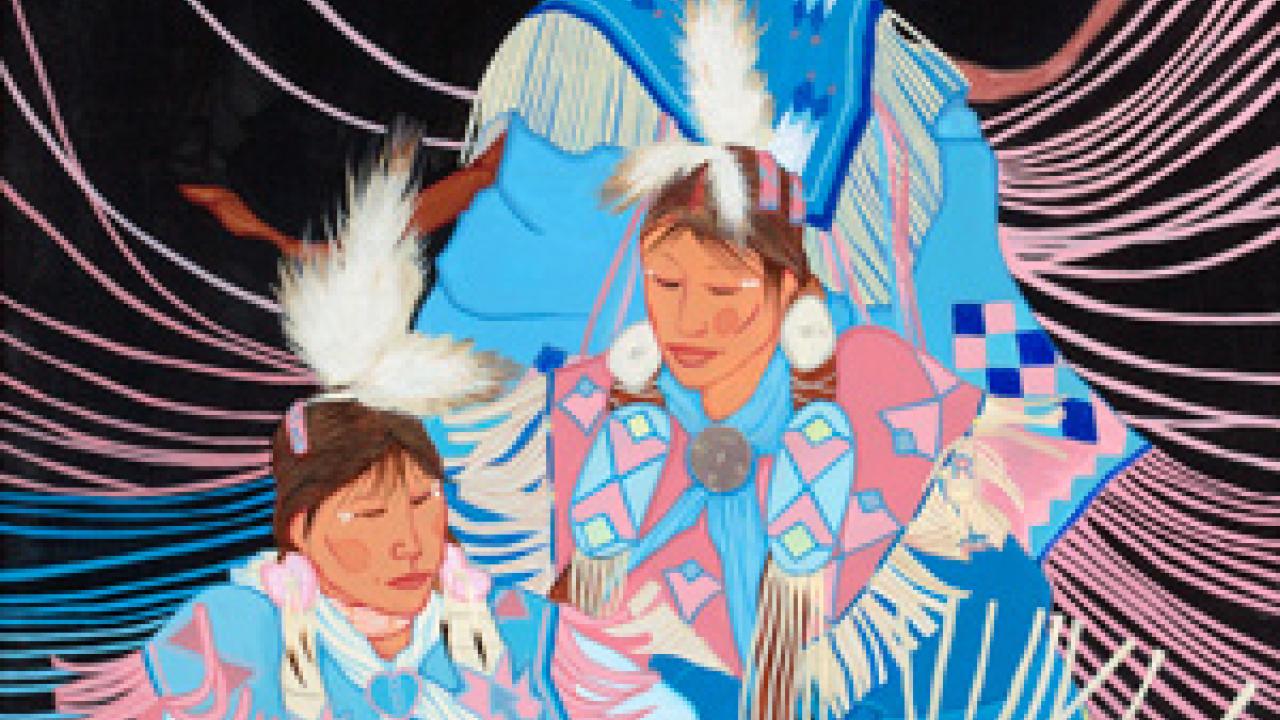 Image of artwork: Ruthe Blalock Jones' "Shawl Dancers," 2004