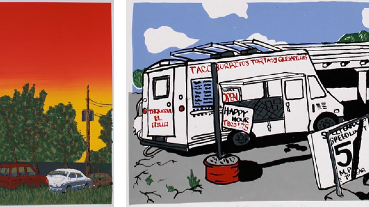 Graphics (2): TANA silkscreen on paper, by Eduardo Ramos and Eddie Lampkin