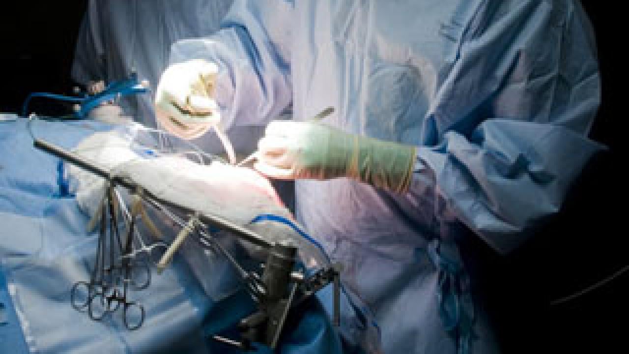 surgeon placing electrodes on a human brain for seizure and memory research