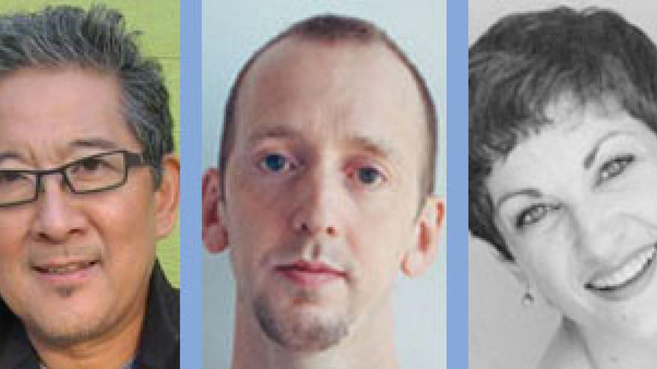 Granada artists-in-residence for 2008-09, from left: Philip Kan Gotanda, John Jasperse and Mindy Cooper