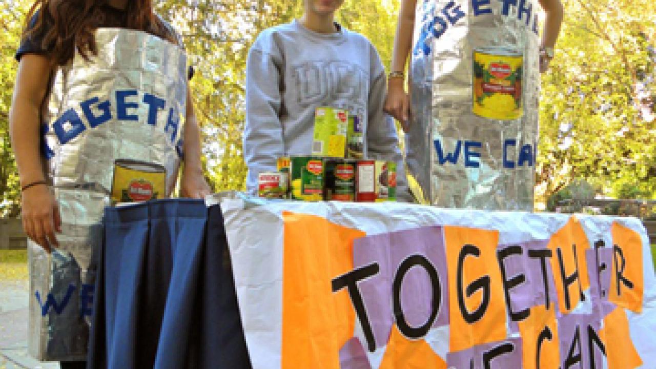 Photo: Veronica Meza, Liliana Rivera and Paloma Baltazar at Together We Can collection table