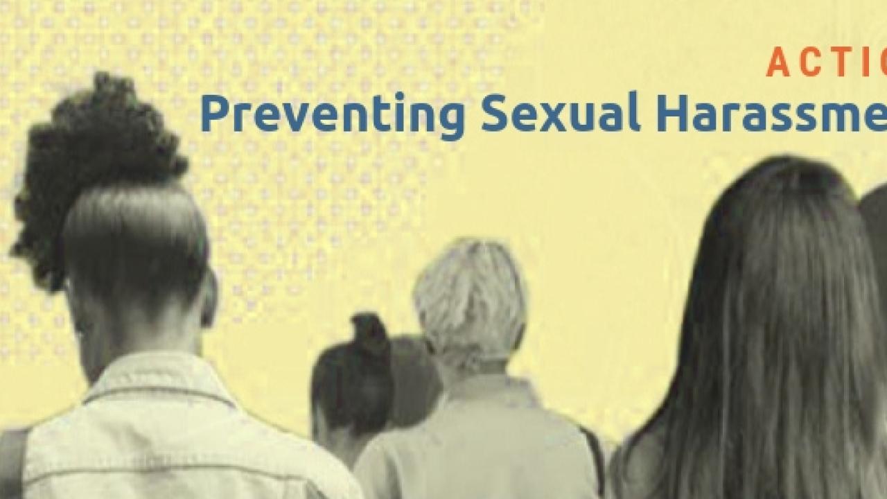Logo with text:  Action Collaborative on Preventing Sexual Harassment in Higher Education