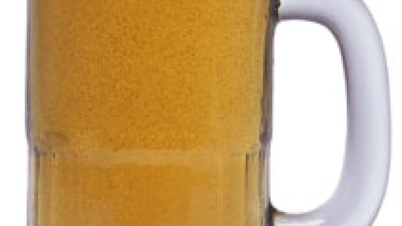 Photo: foaming glass of beer
