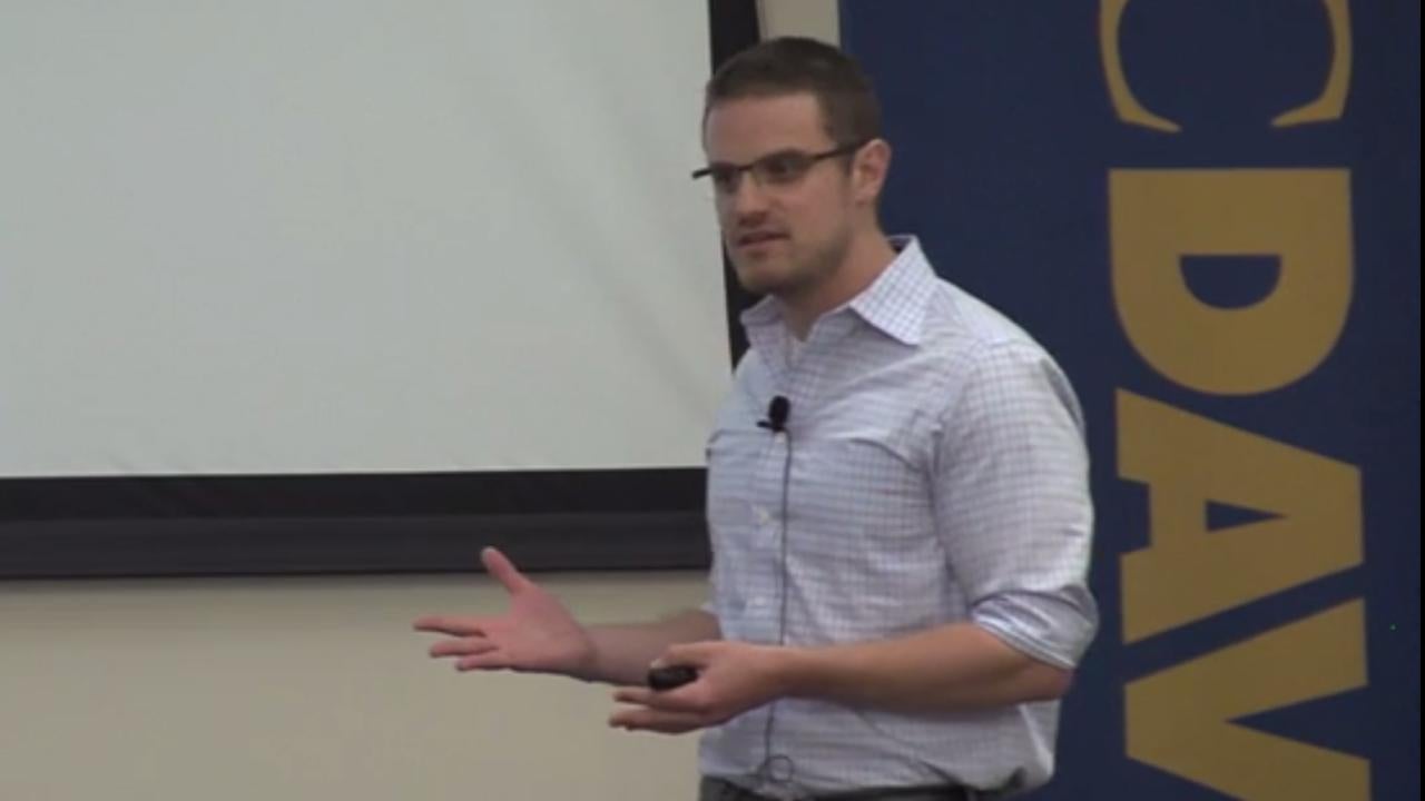 Man standing to make presentation