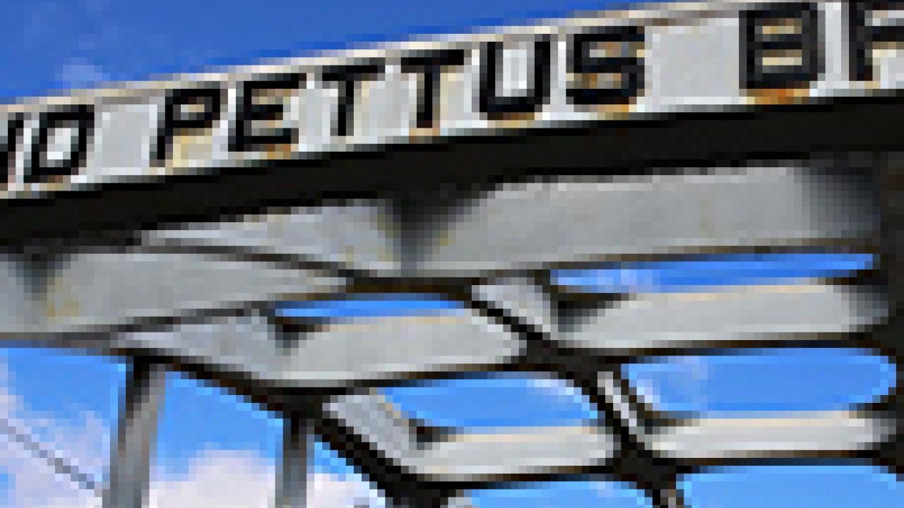 Photo: Edmund Pettus Bridge sign (cropped)