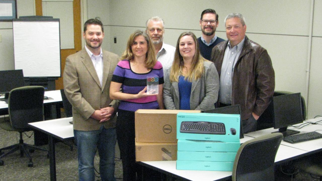 Group of people in computer lab