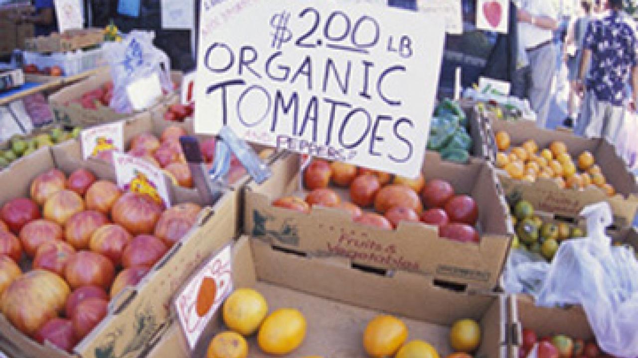 Organic produce stand