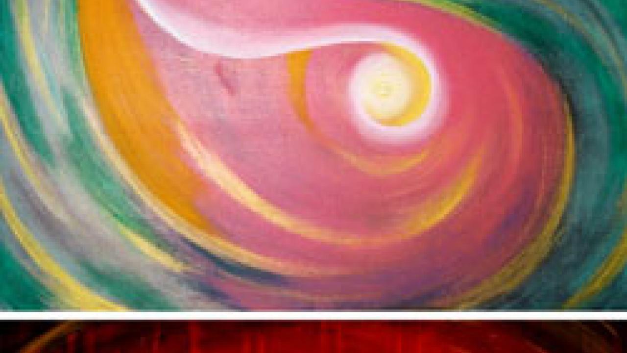 When she is not  helping to develop a visual identity for the College of Agricultural and Environmental Sciences, Margarita Camarena spends time creating artwork that is born of her inner energies, she says. Camarena is shown above with a painti