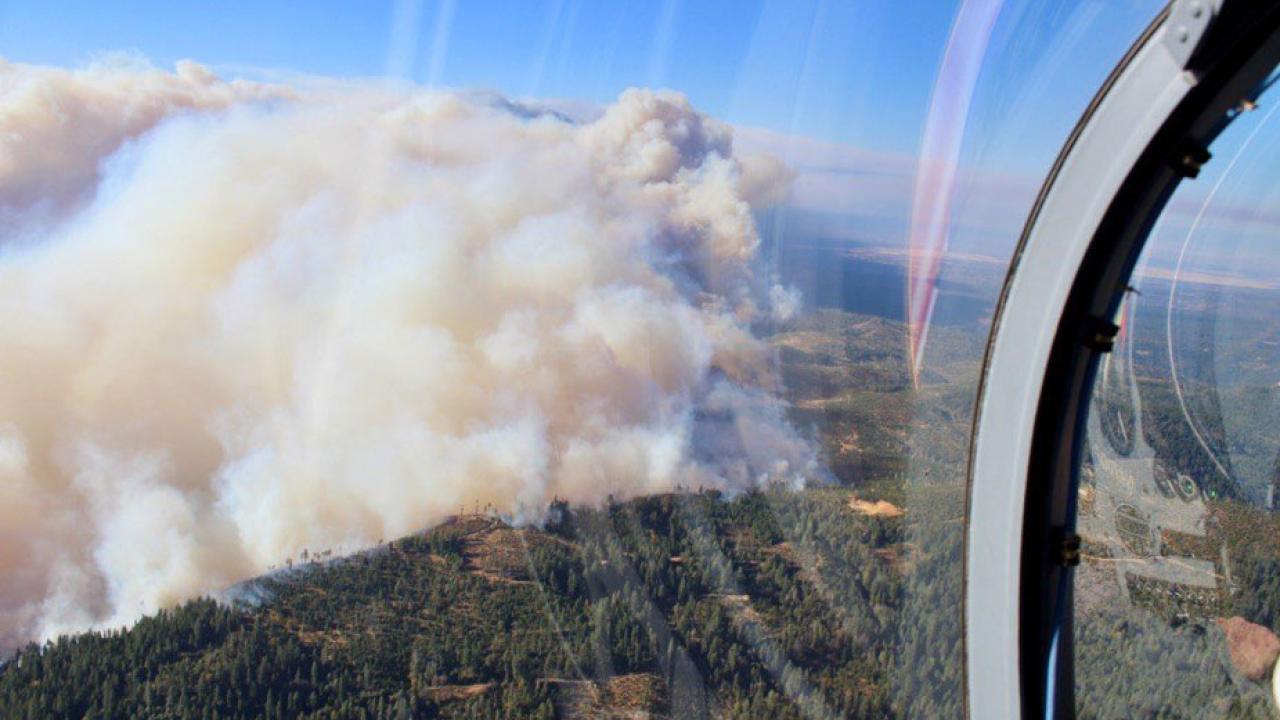 Smoke from Camp Fire, as seen from helicopter