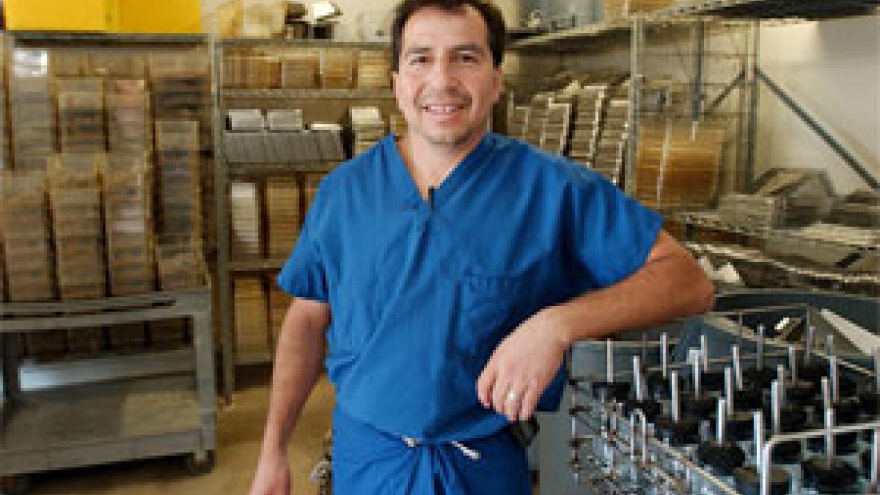 Paul Castellanos has worked for the Center for Laboratory Animal Science for 15 years.