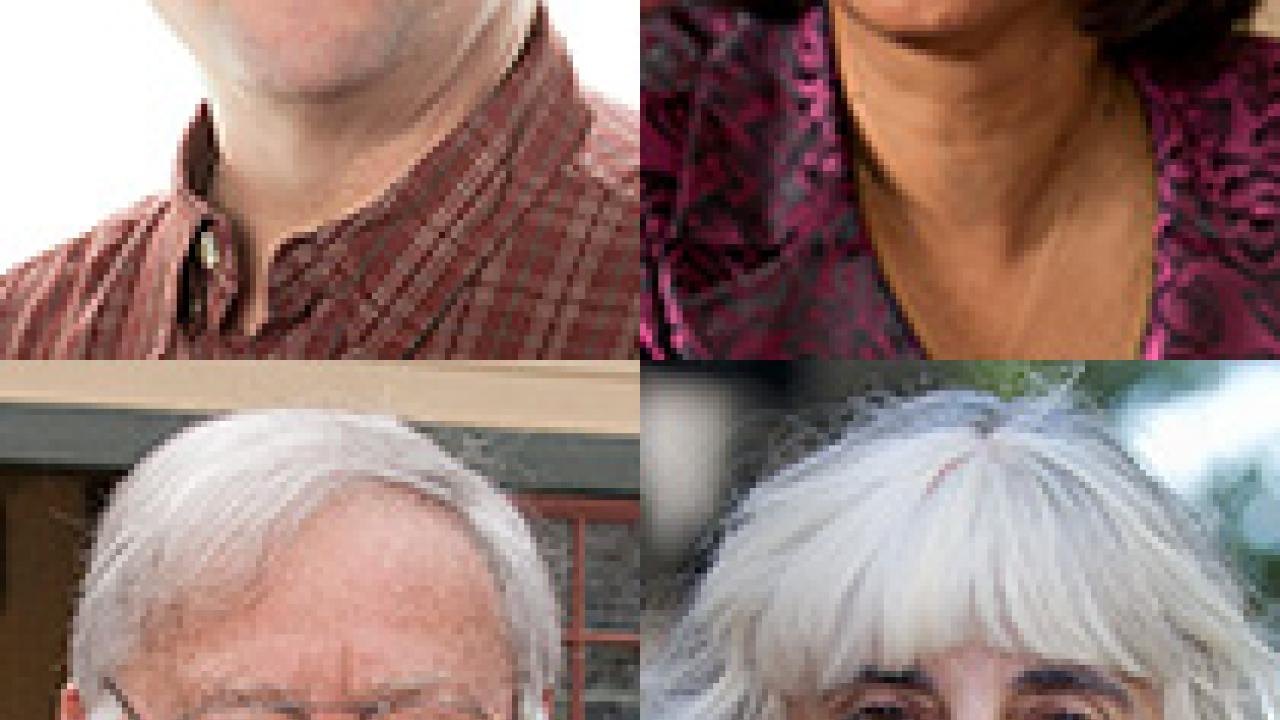 Photos of eight men and women in two columns