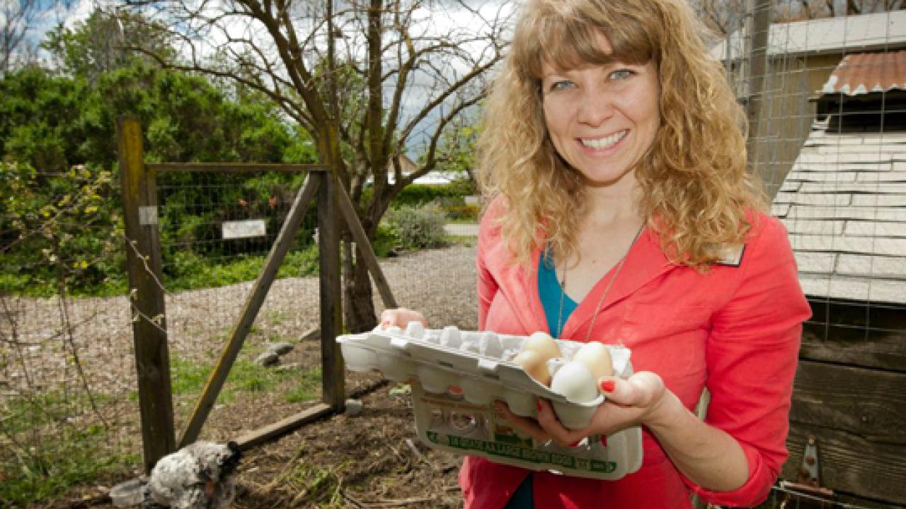 Photo: Dani Lee at the Student Farm