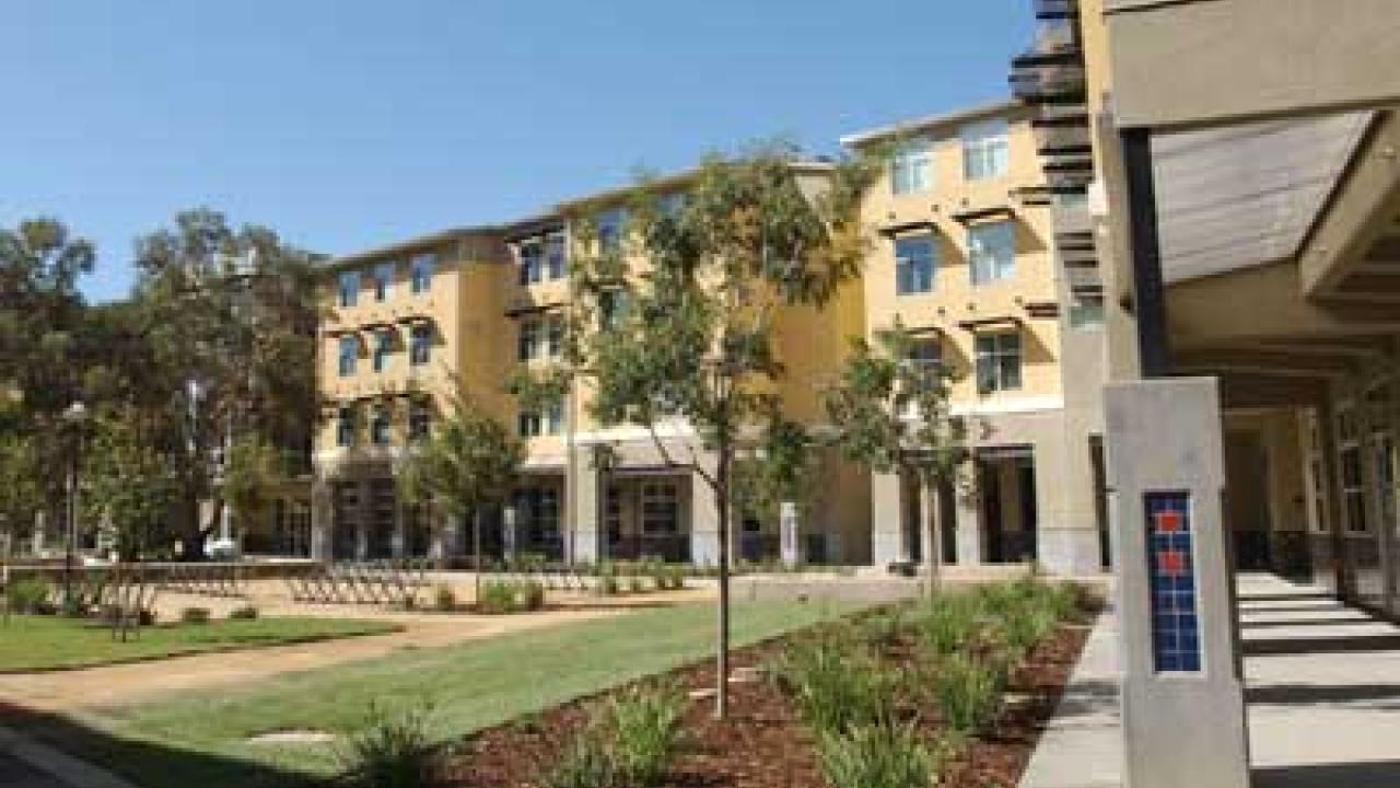 Photo: Outside of new UC Davis residence hall