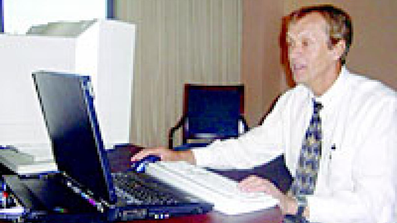 Robert Dynes chats online with alumni Oct. 8. Similar Web chats were planned for this week for staff, faculty and students, as the new president checks in on the attitudes of key UC constituencies.