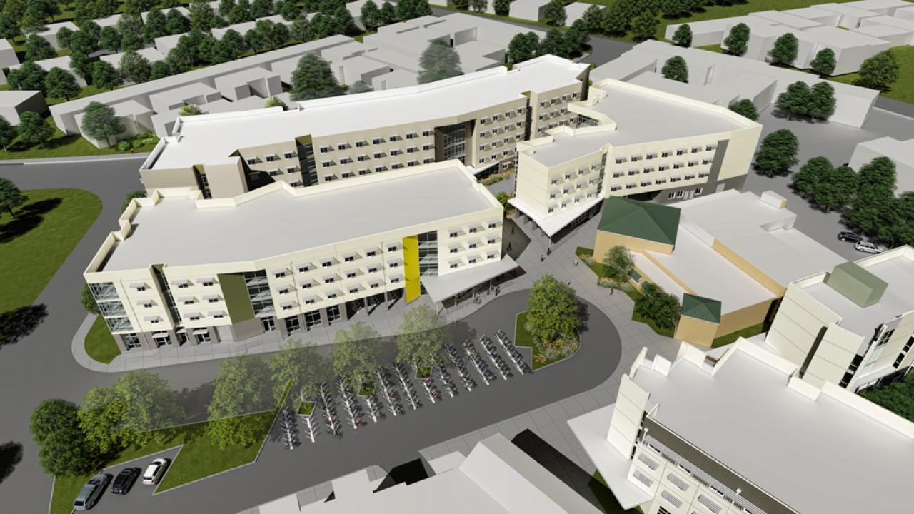 Architectural rendering: Emerson replacement (three buildings)