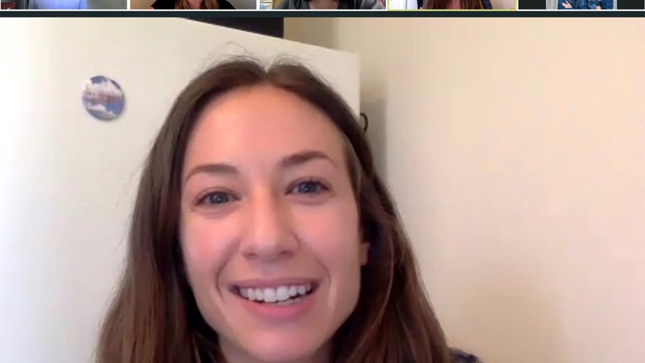 Screenshot of video conference call.