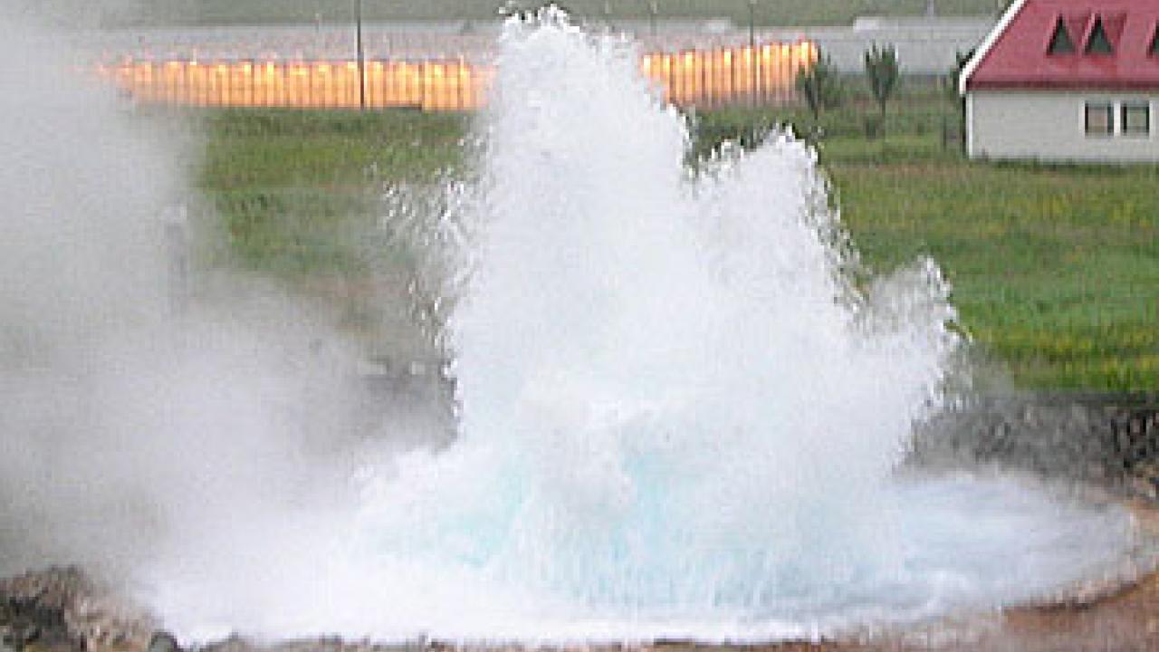 Photo: geyser of water