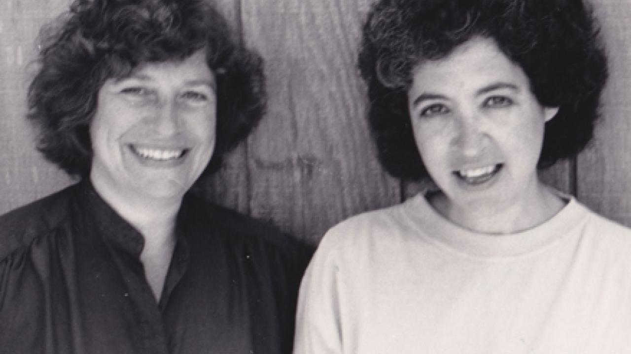 Photo: Sandra M. Gilbert and Susan Gubar, pictured around 1980