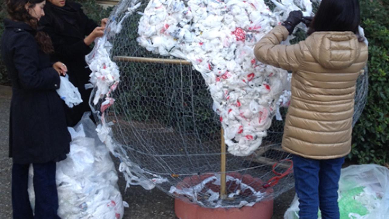 Photo: Globe construction