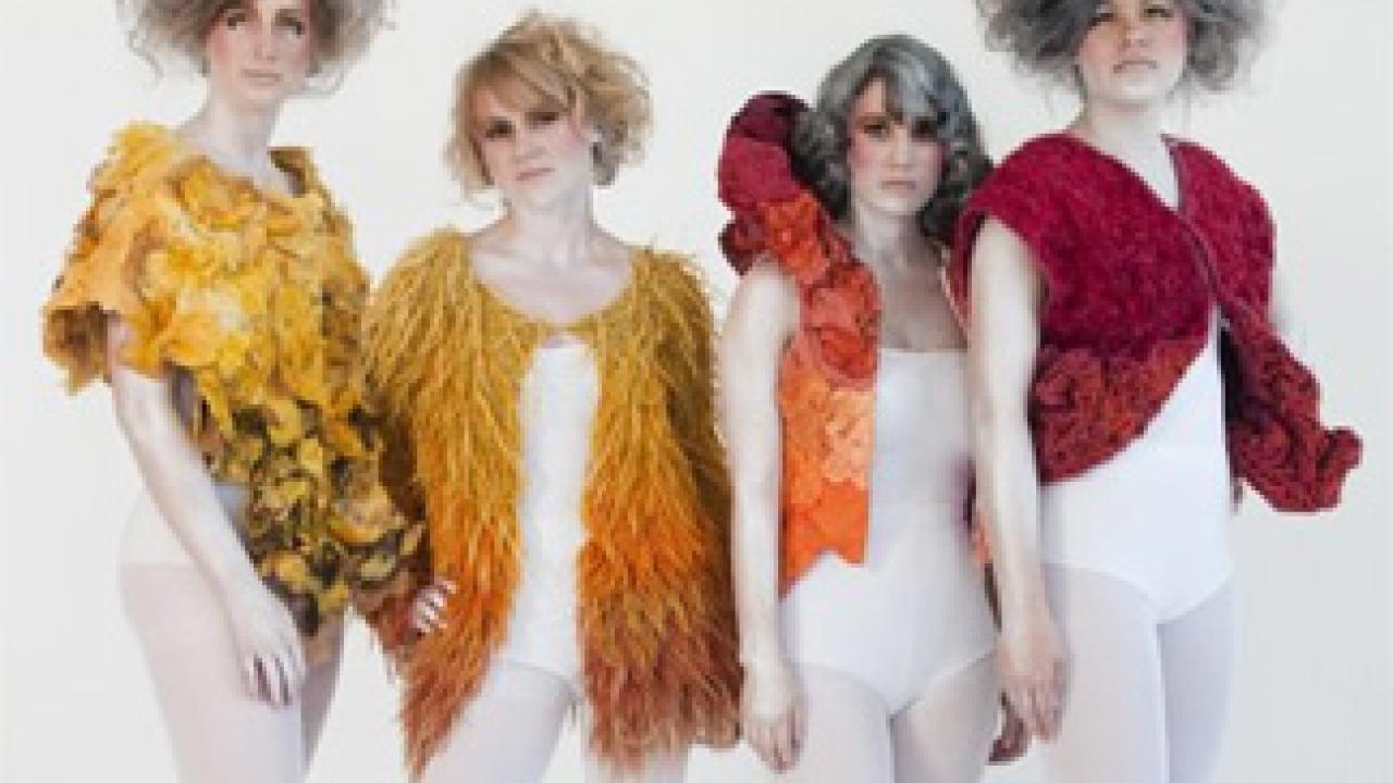 Some of Liz Murray's work, on display in Tactile Hues at the Craft Center Gallery.