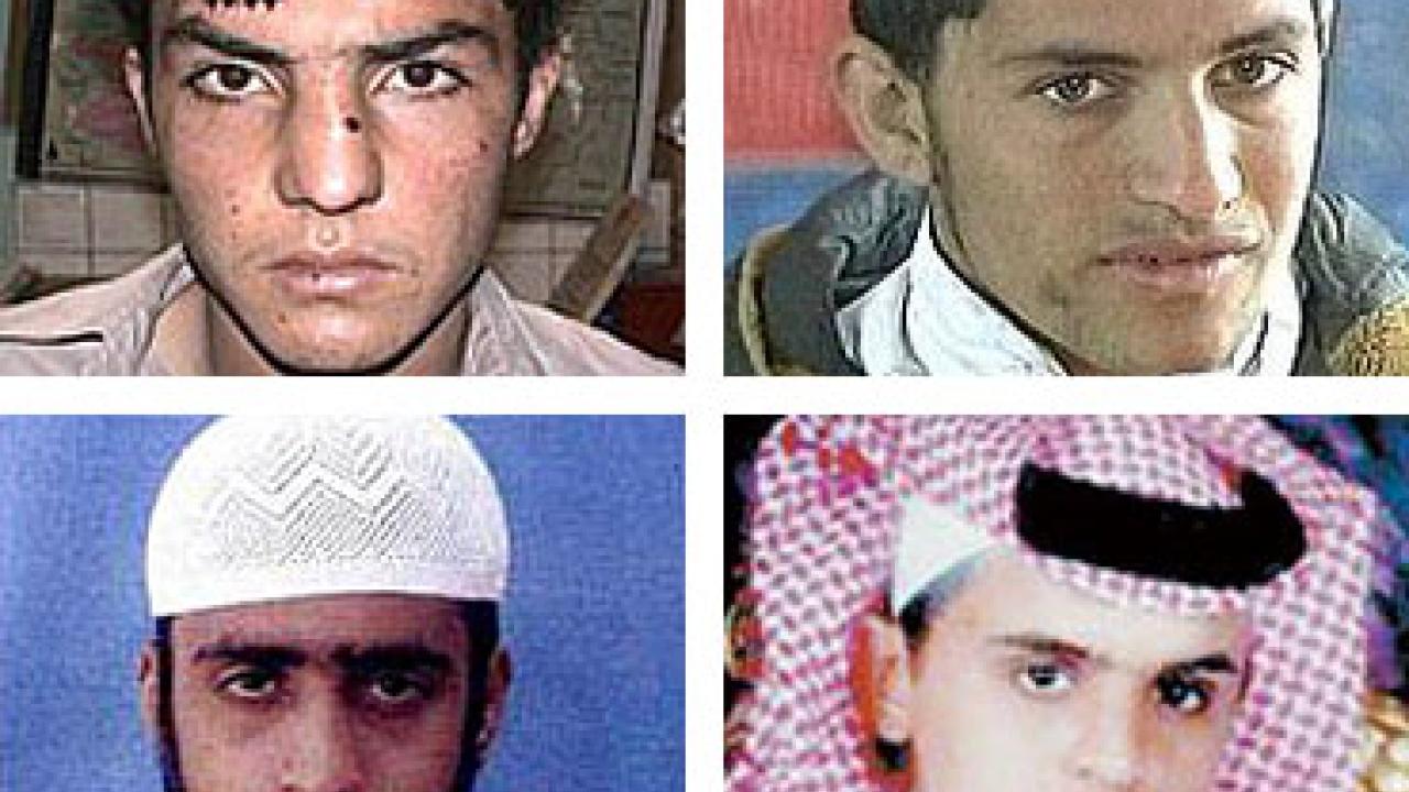 Photo: four portraits of Middle East teen boys