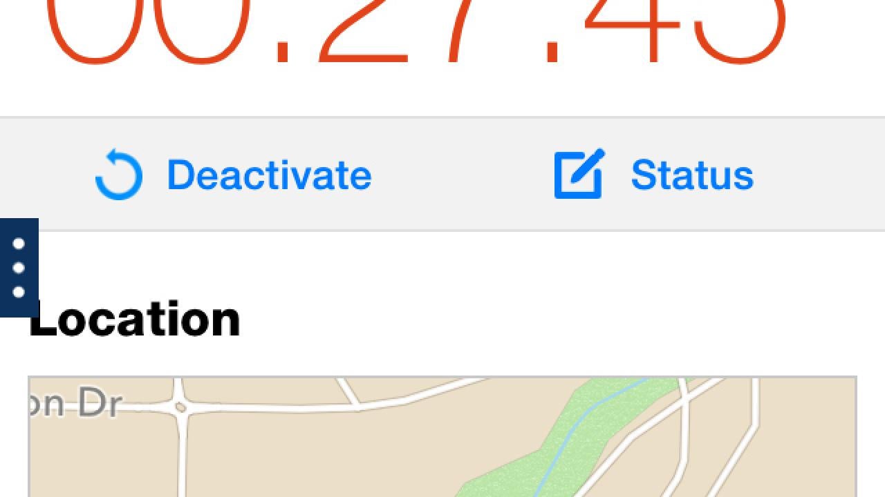 Image: Screen shot, Aggie Guardian timer and map