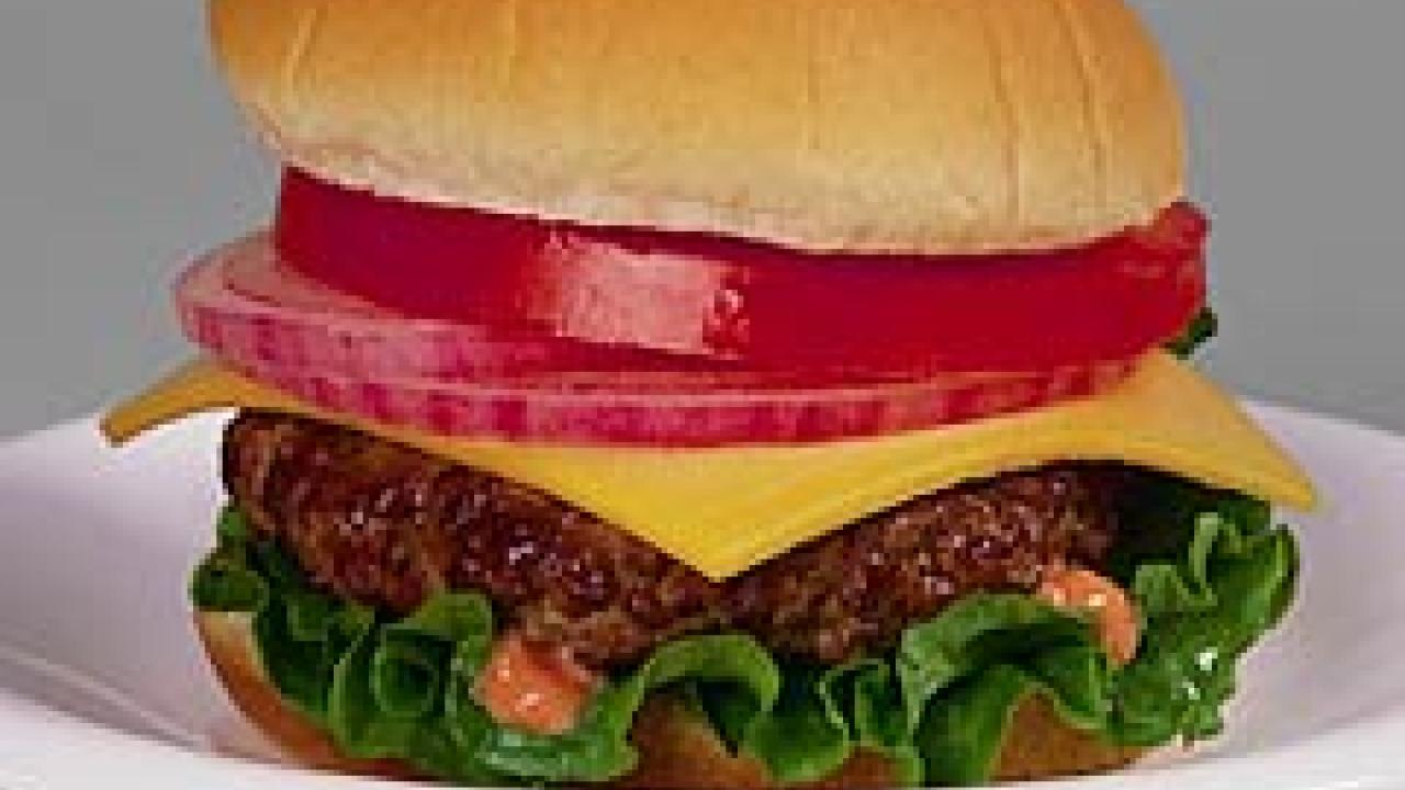 Photo: hamburger with all the fixings