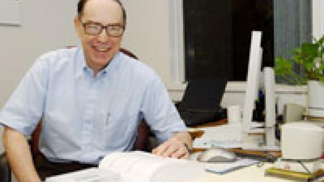 photo of Harry Matthews in his office