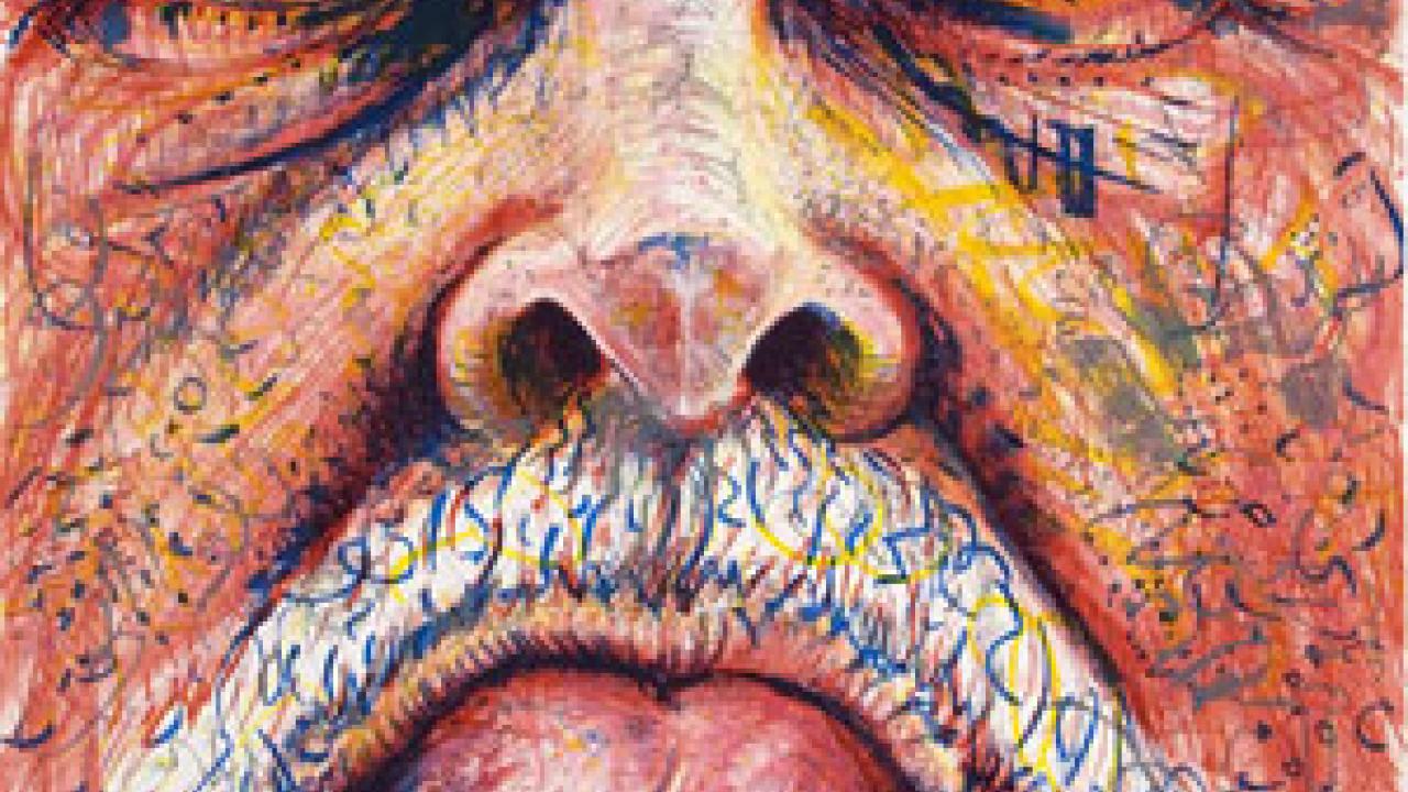 Graphic: Drawing of a man sticking out his tongue