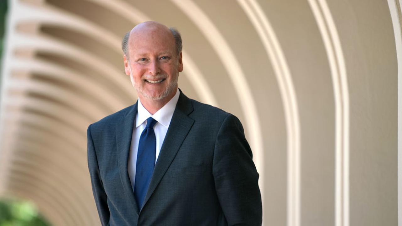 Chancellor Howard Gillman, environmental portrait