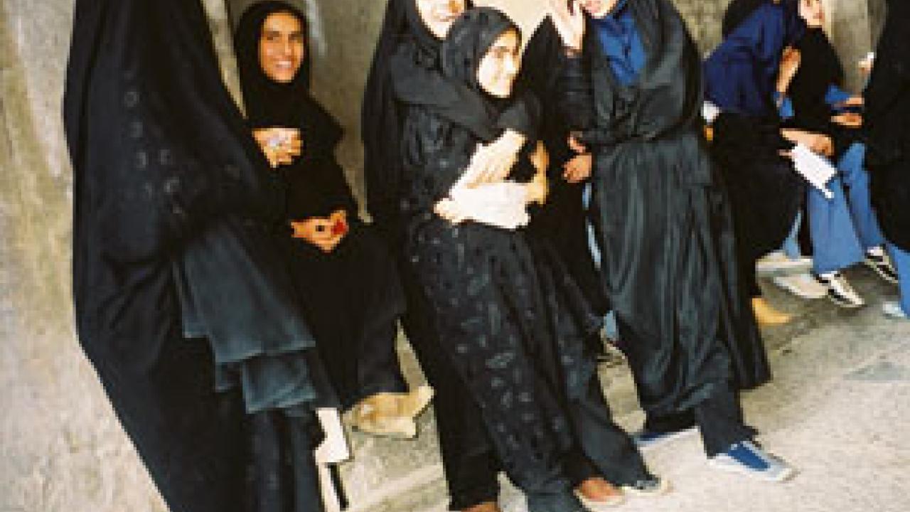 Iran&rsquo;s teenagers are fun and engaging but sometimes very solemnly forthright, says Chancellor Larry Vanderhoef, who snapped this photo April 30 while visiting Isfahan with five other UC Davis representatives.