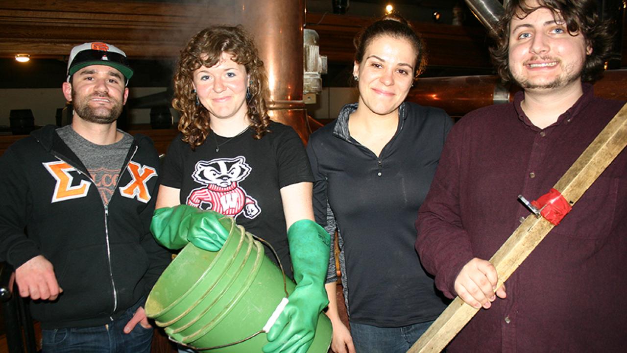 Photo: Iron Brew team members on brew day