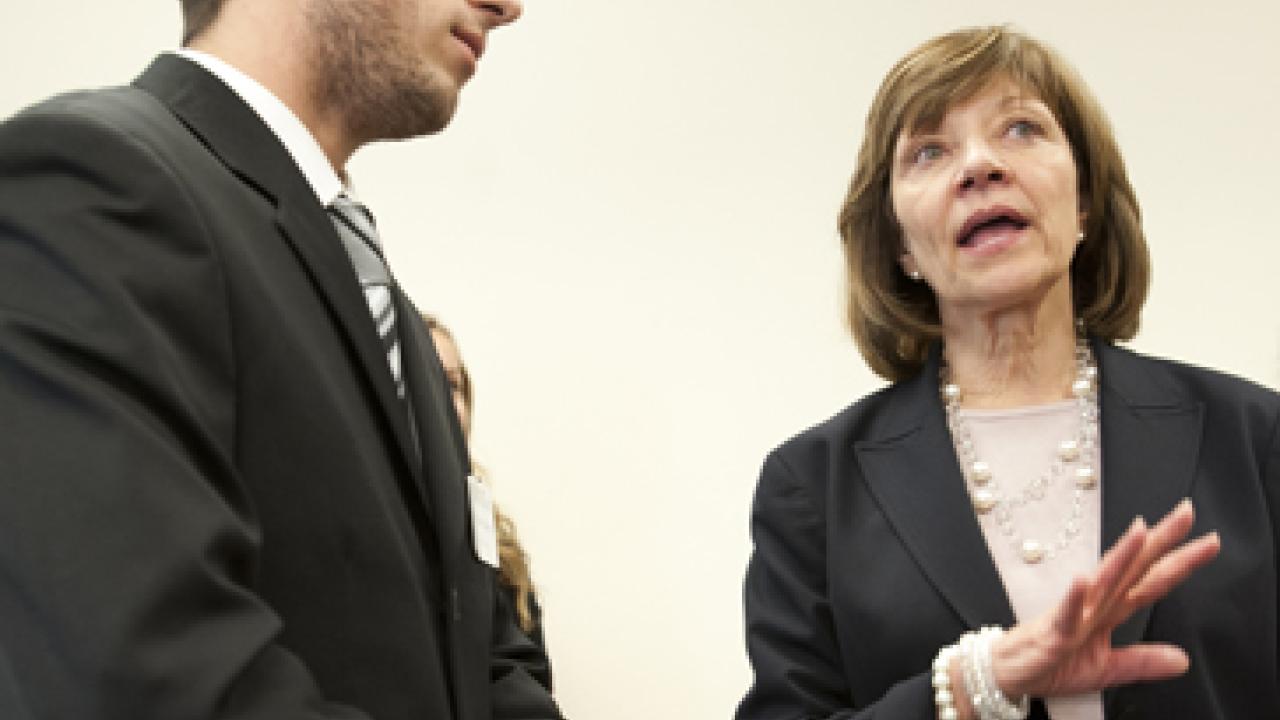Photo: Student Pietro Cattini and Karen Ross,  secretary, California Department of Food and Agriculture