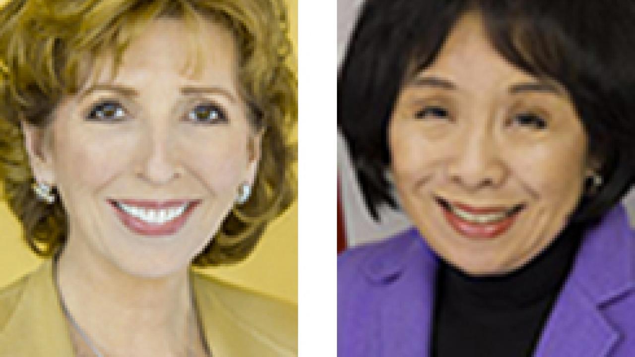 Photos (2): Chancellor Linda P.B. Katehi and Rep. Doris Matsui, mugshots