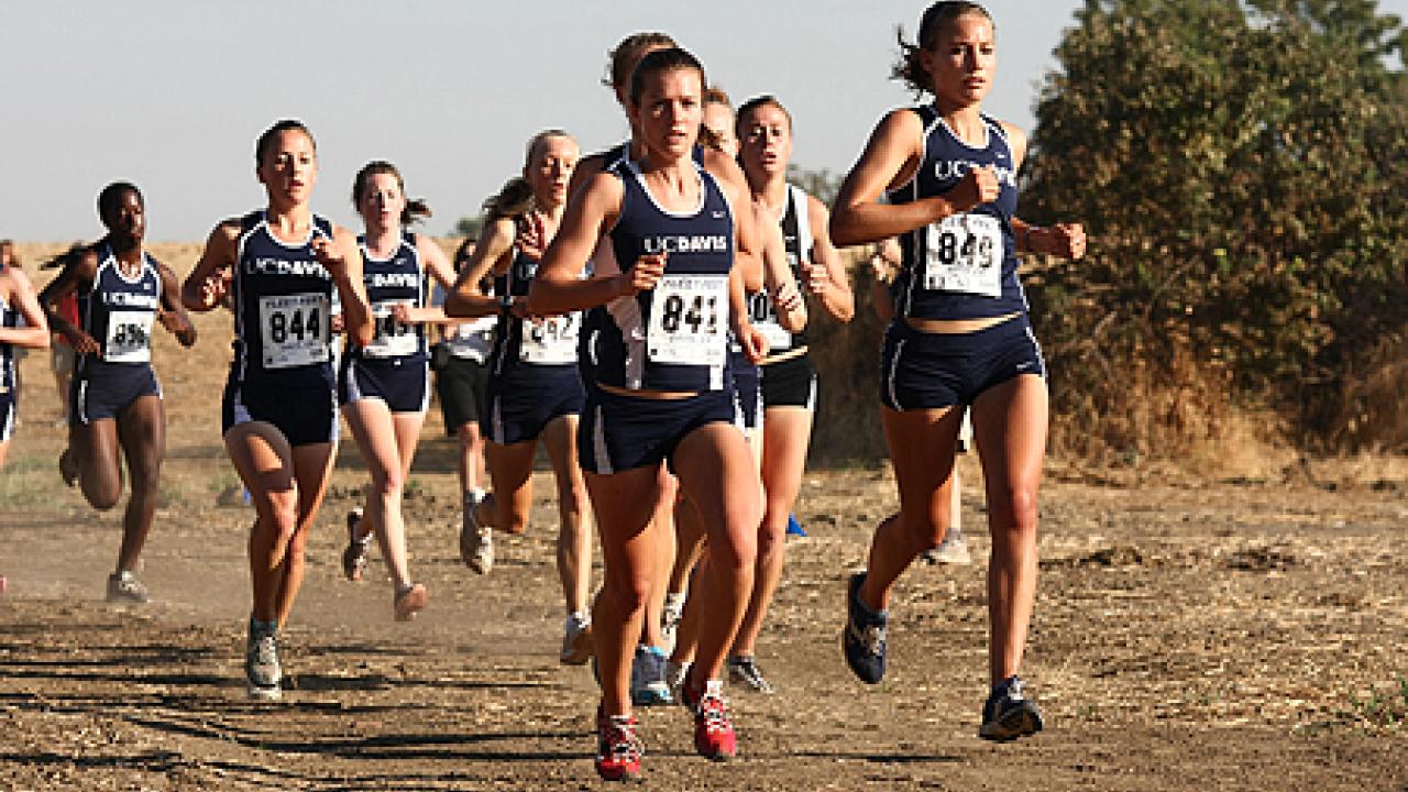 Group of women running 