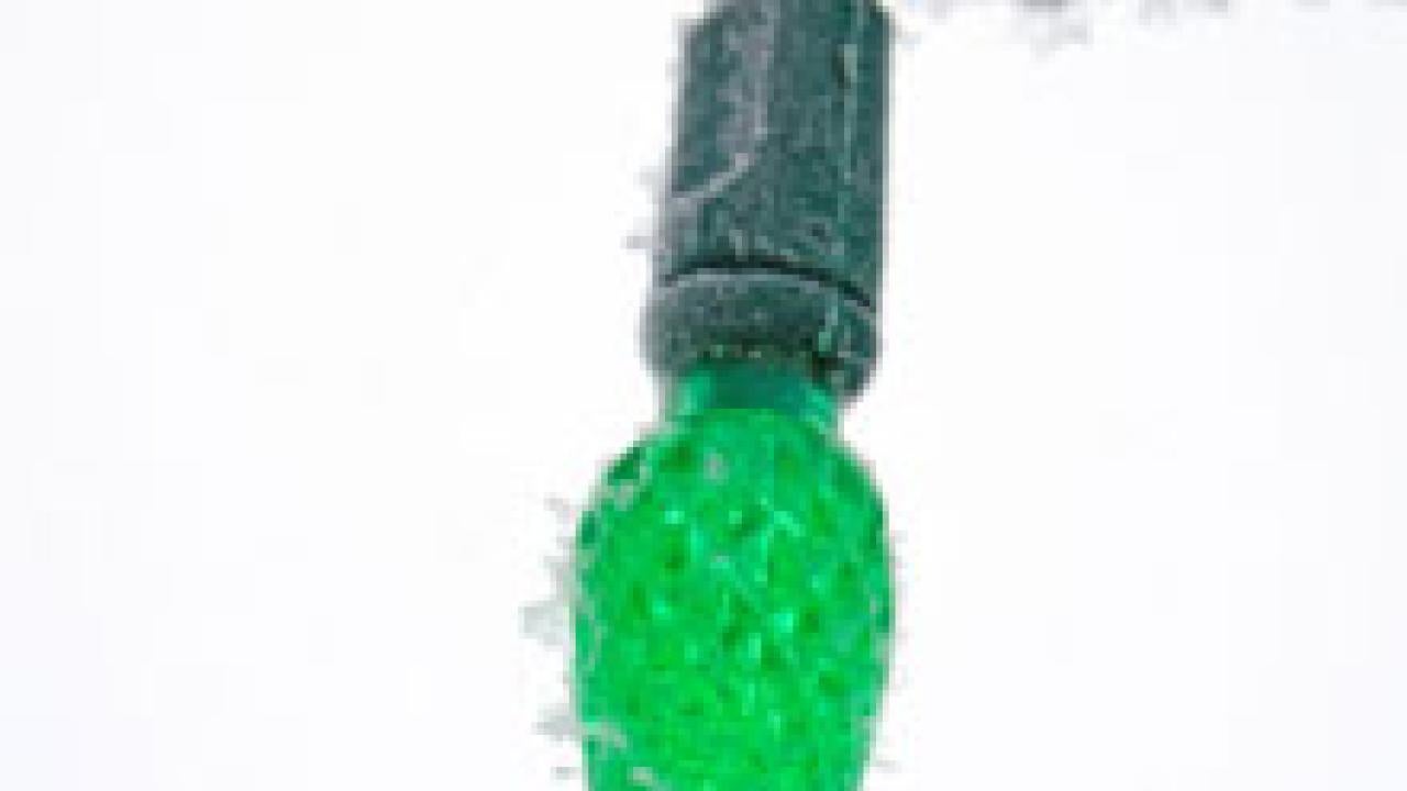 LED Christmas bulb in green