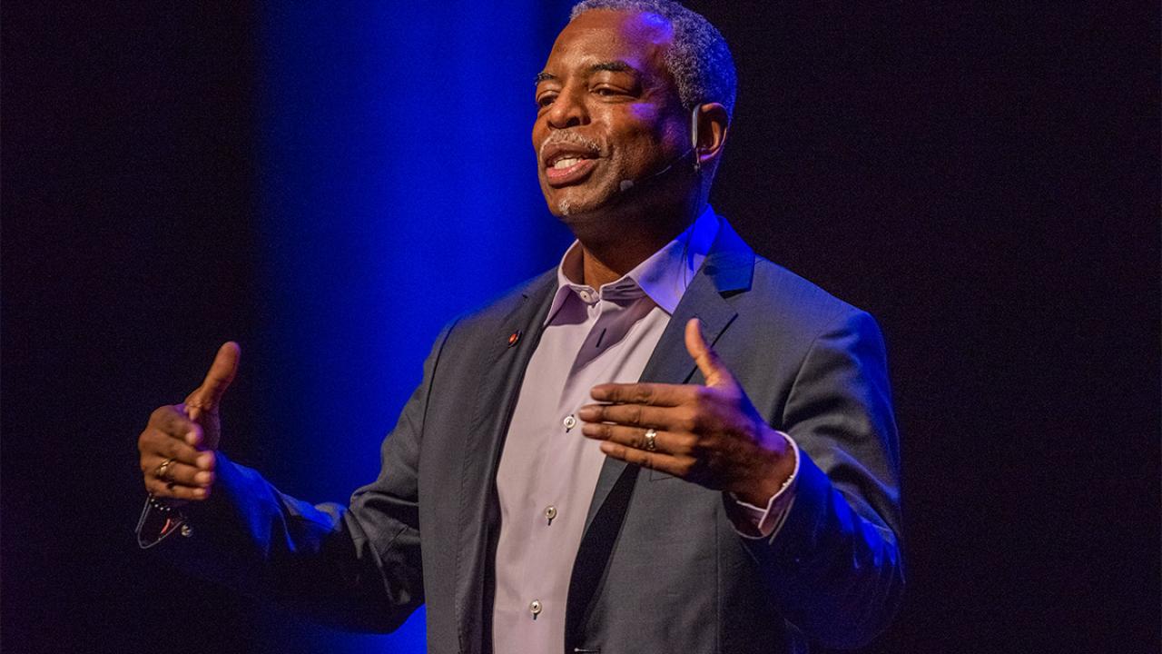 LeVar Burton on stage.