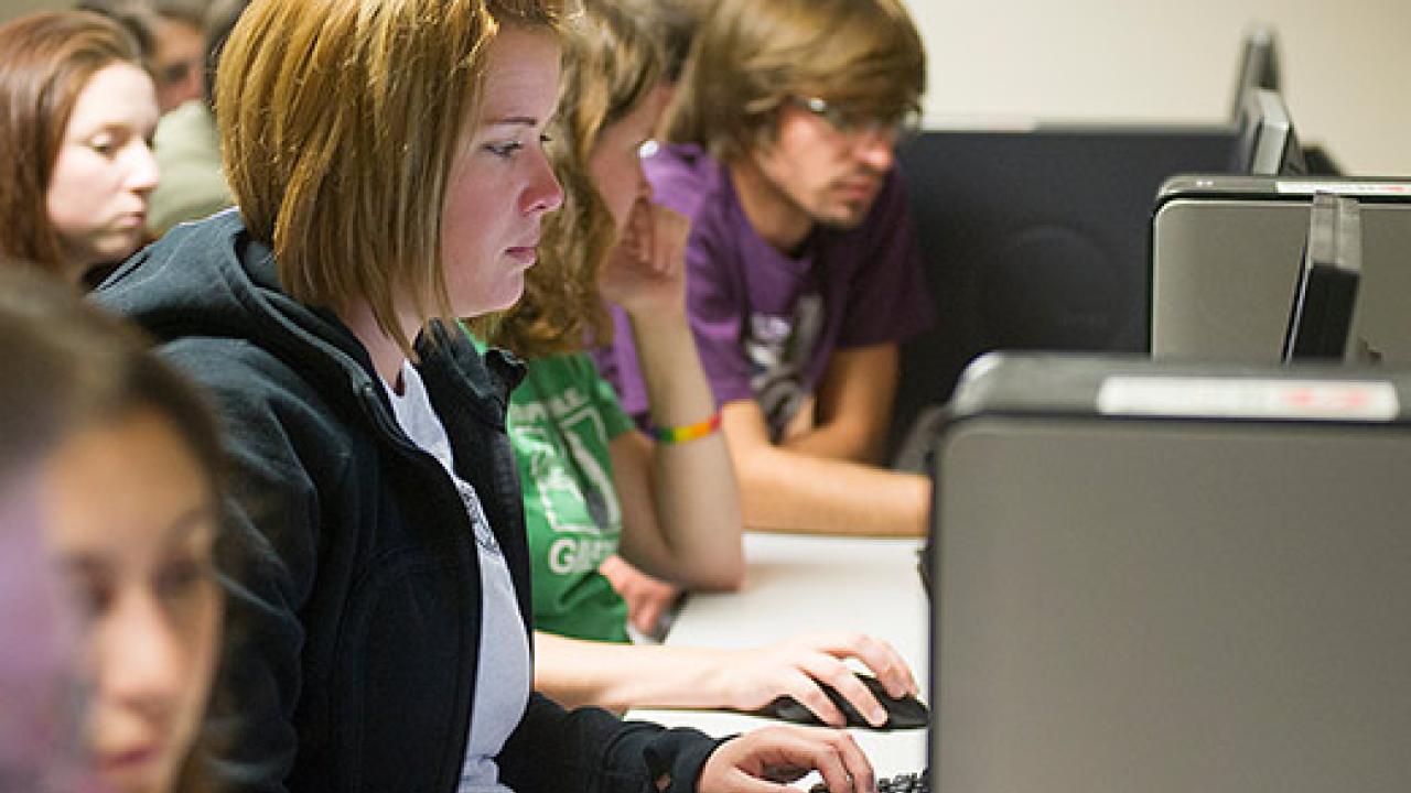 Students in a computer lab