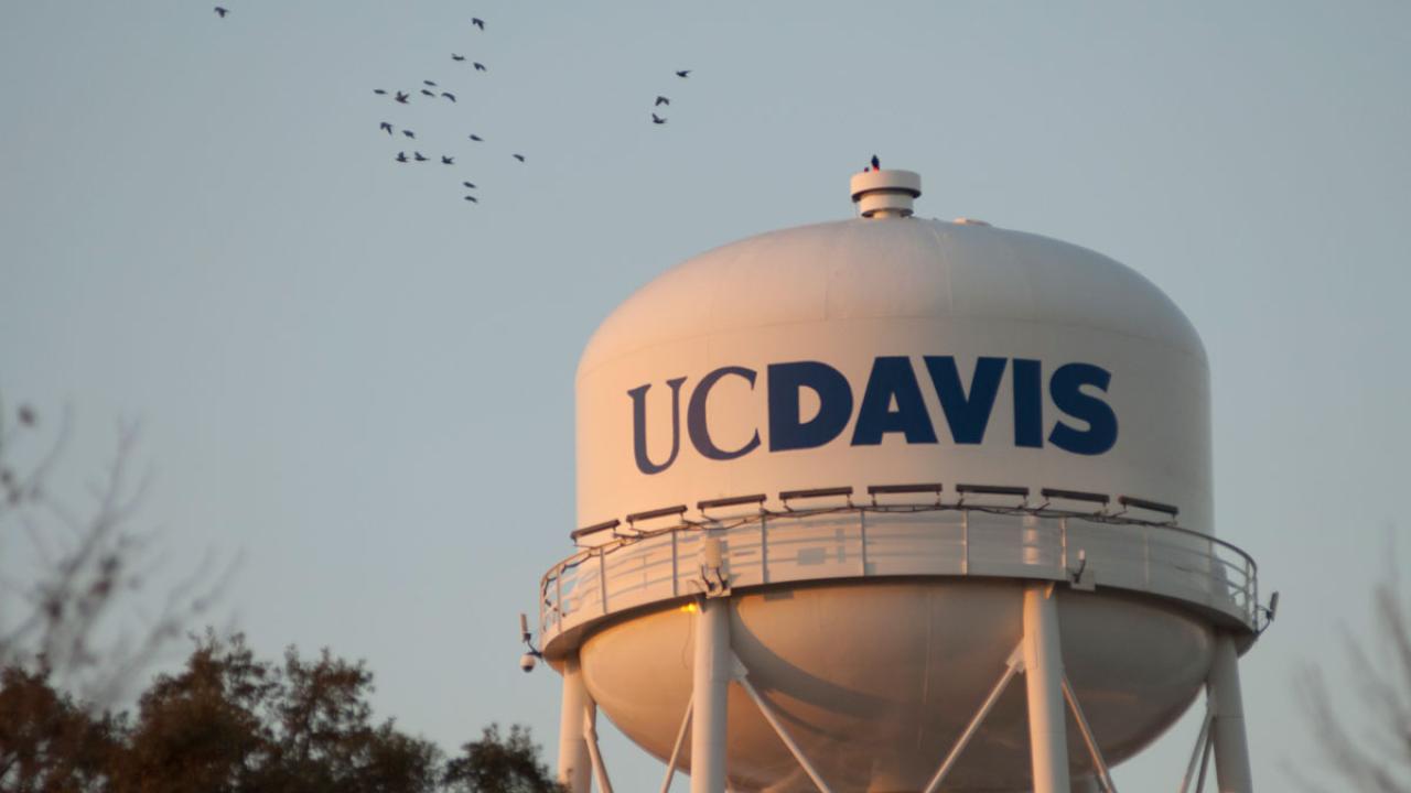"UC Davis" main water tower