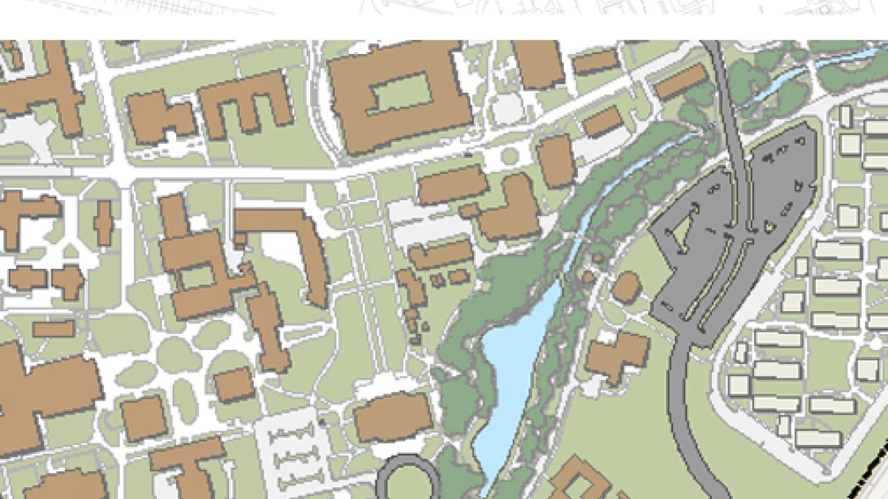 Graphics (2): "New" Old Davis Road, shown on two maps