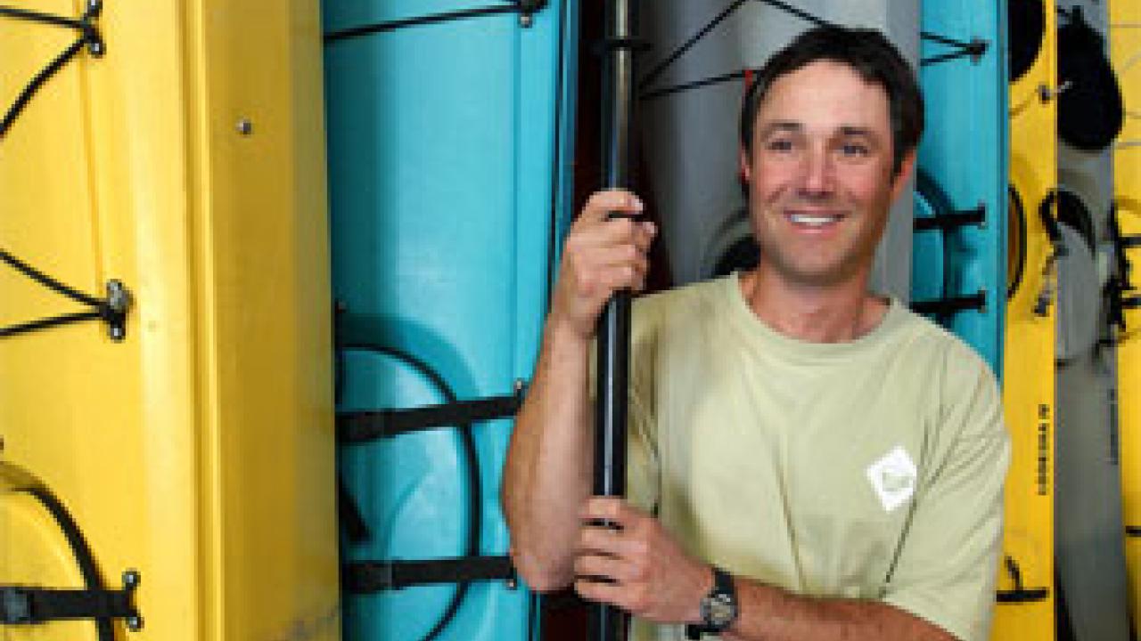 Jordy Margid helps students cultivate their natural leadership qualities and wilderness skills as director of Outdoor Adventures. The predominantly student-staffed resource center, located east of the Silo, offers maps, equipment rentals, classe