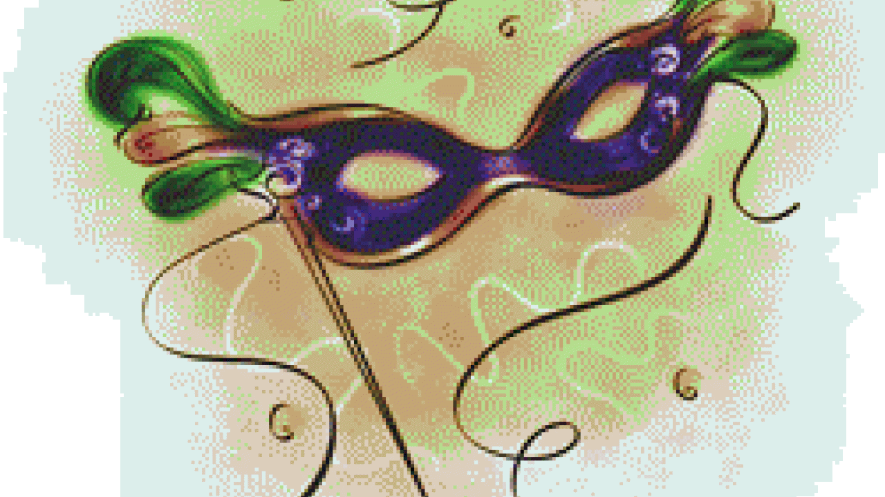 Graphic: Marti gras mask drawing