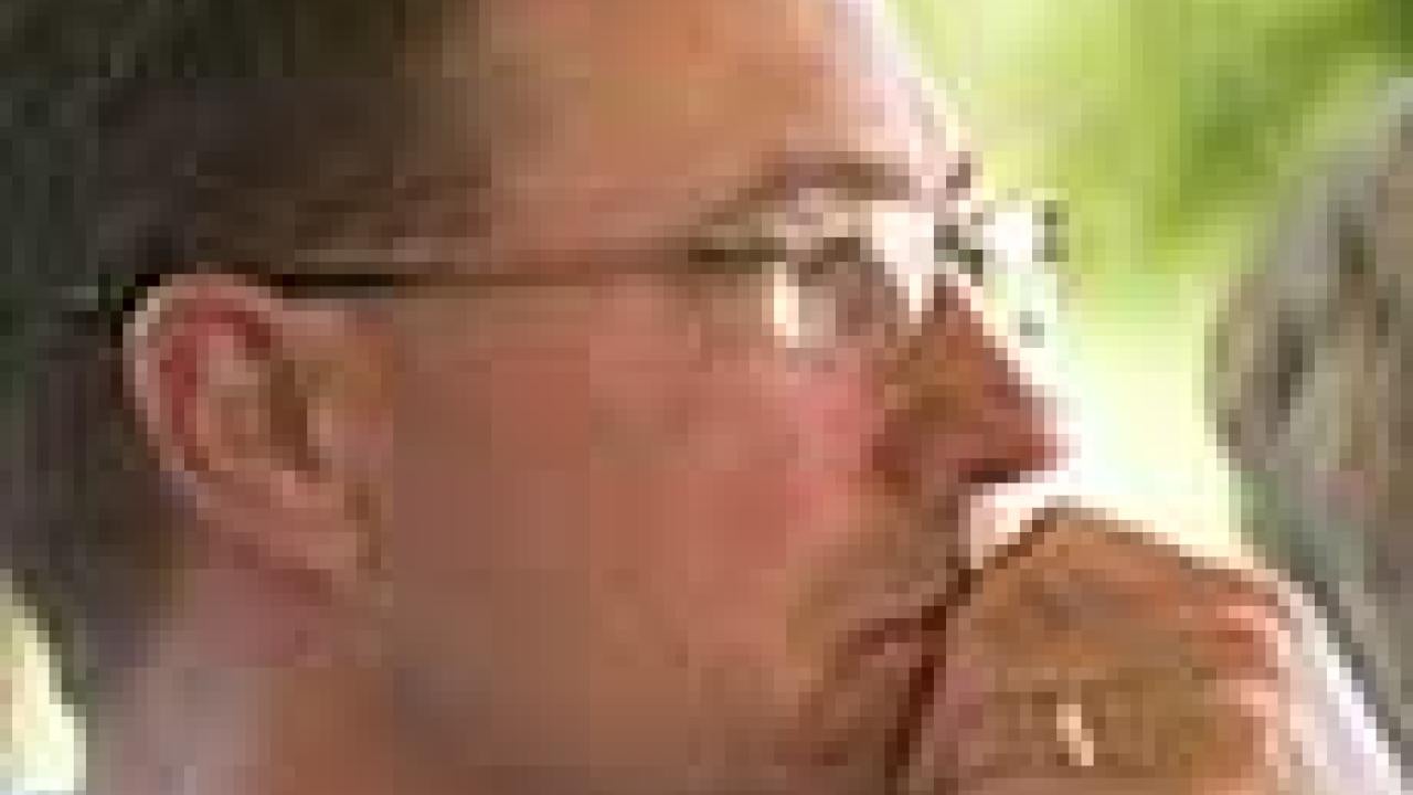 Photo: Dave Panconi, contemplative, at Memorial Day ceremony