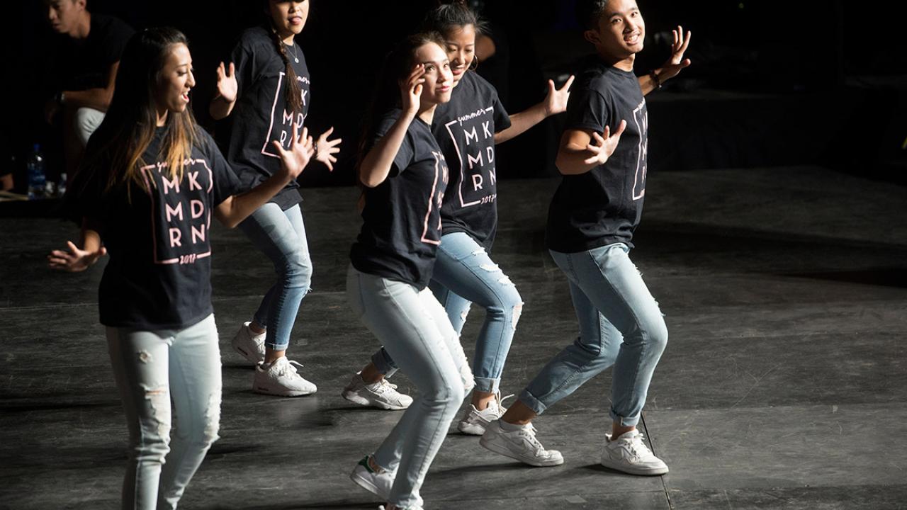 Dancers with the group MK Modern.