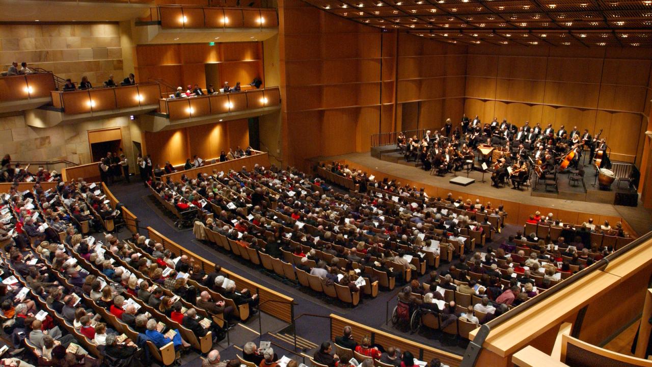 A performance in the Mondavi Center.