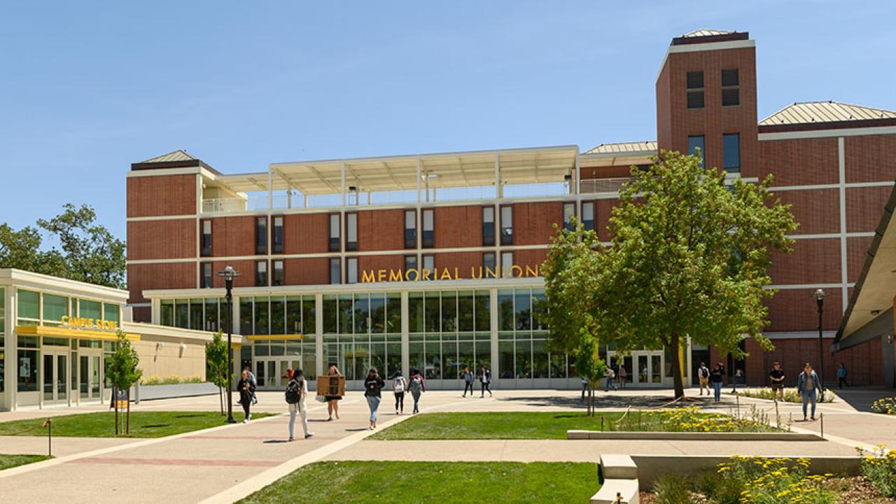 Exterior photo of Memorial Union