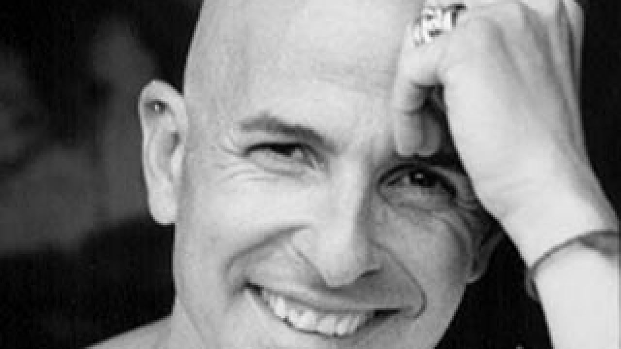 Portrait of Stephen Petronio with hand on his head